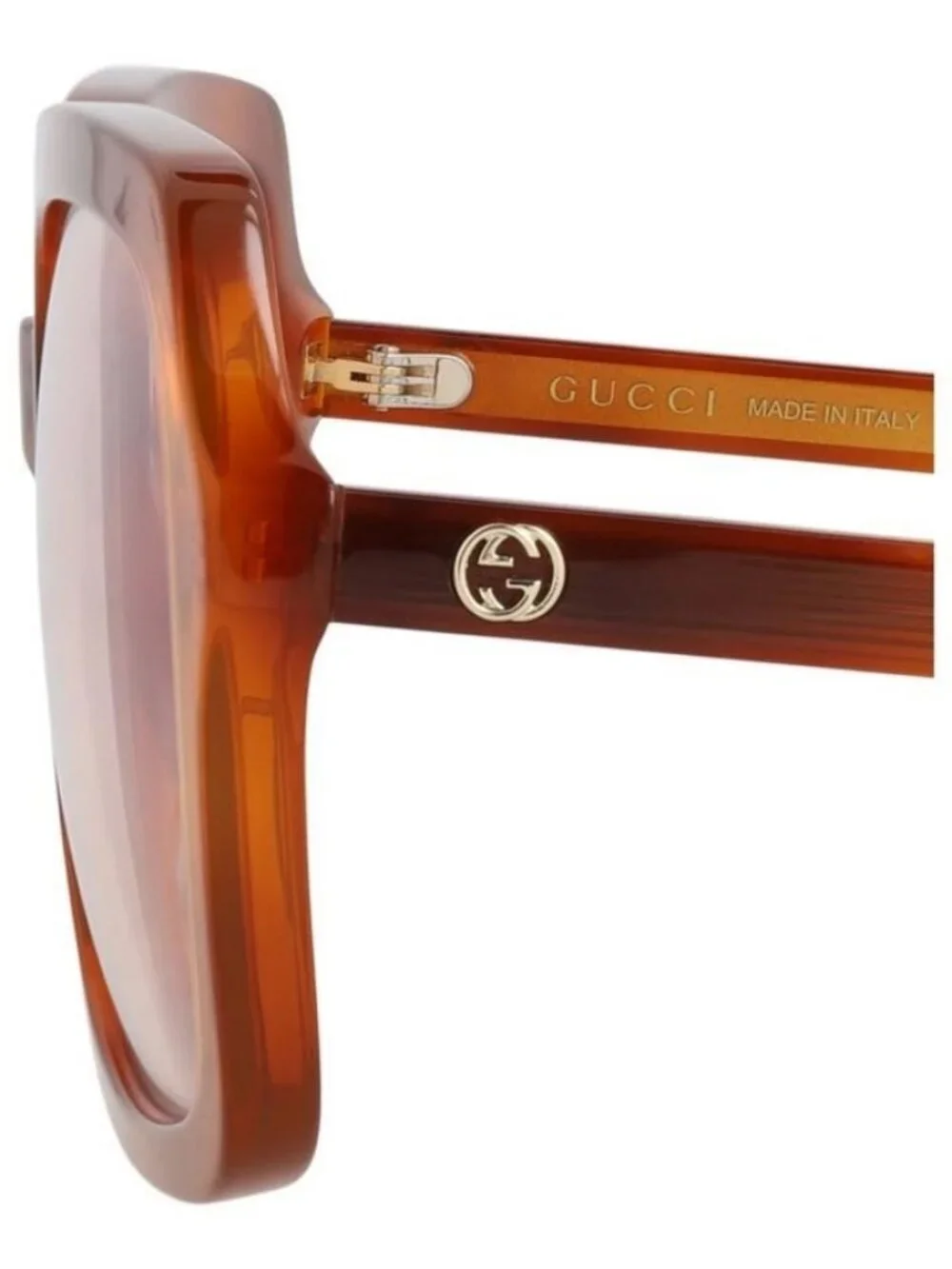 New Gucci Womens Square/Rectangle Havana Havana Transparent Fashion Designer Eye